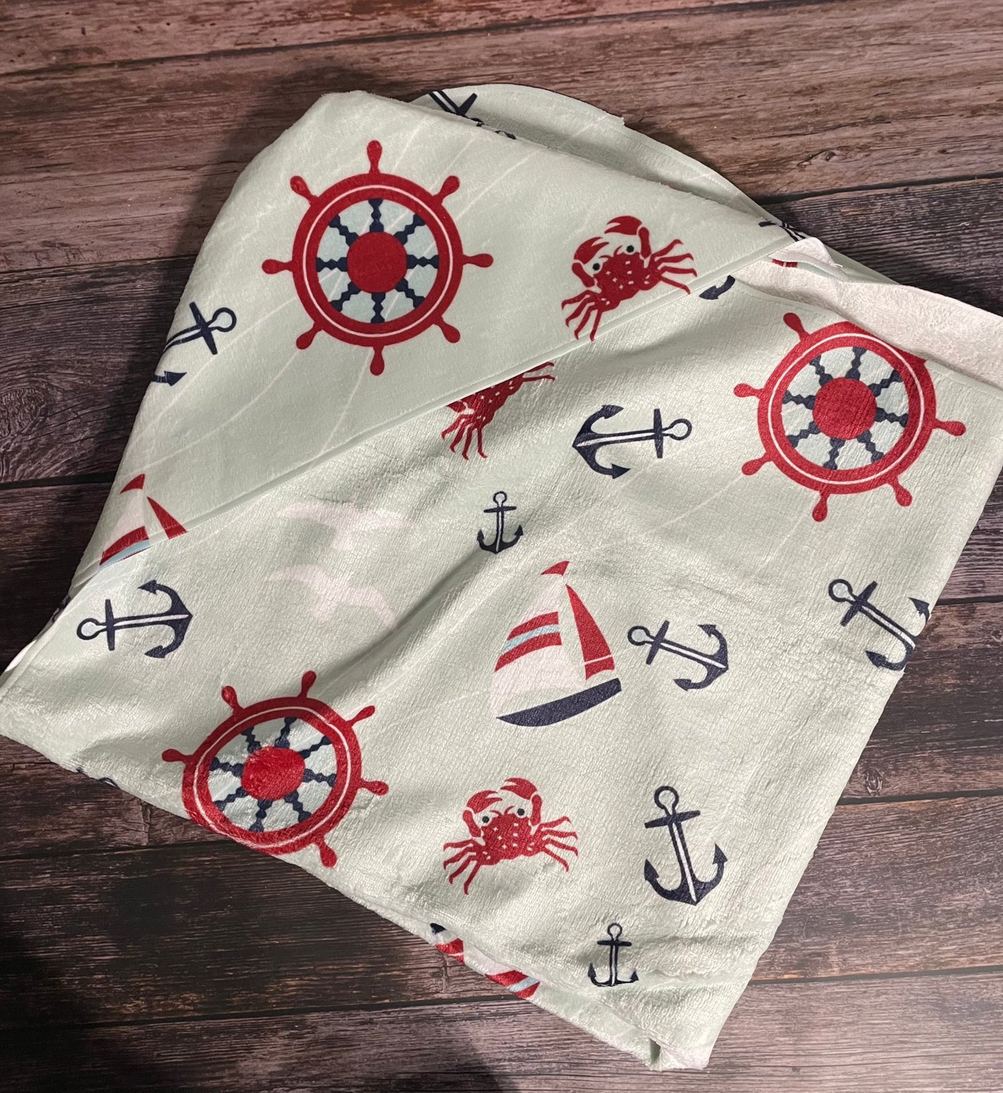 Ahoy Little One Hooded Baby Towel