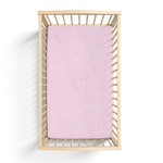 Pink Crashing Sea Waves Crib Sheet - Lindsay Ann Artistry