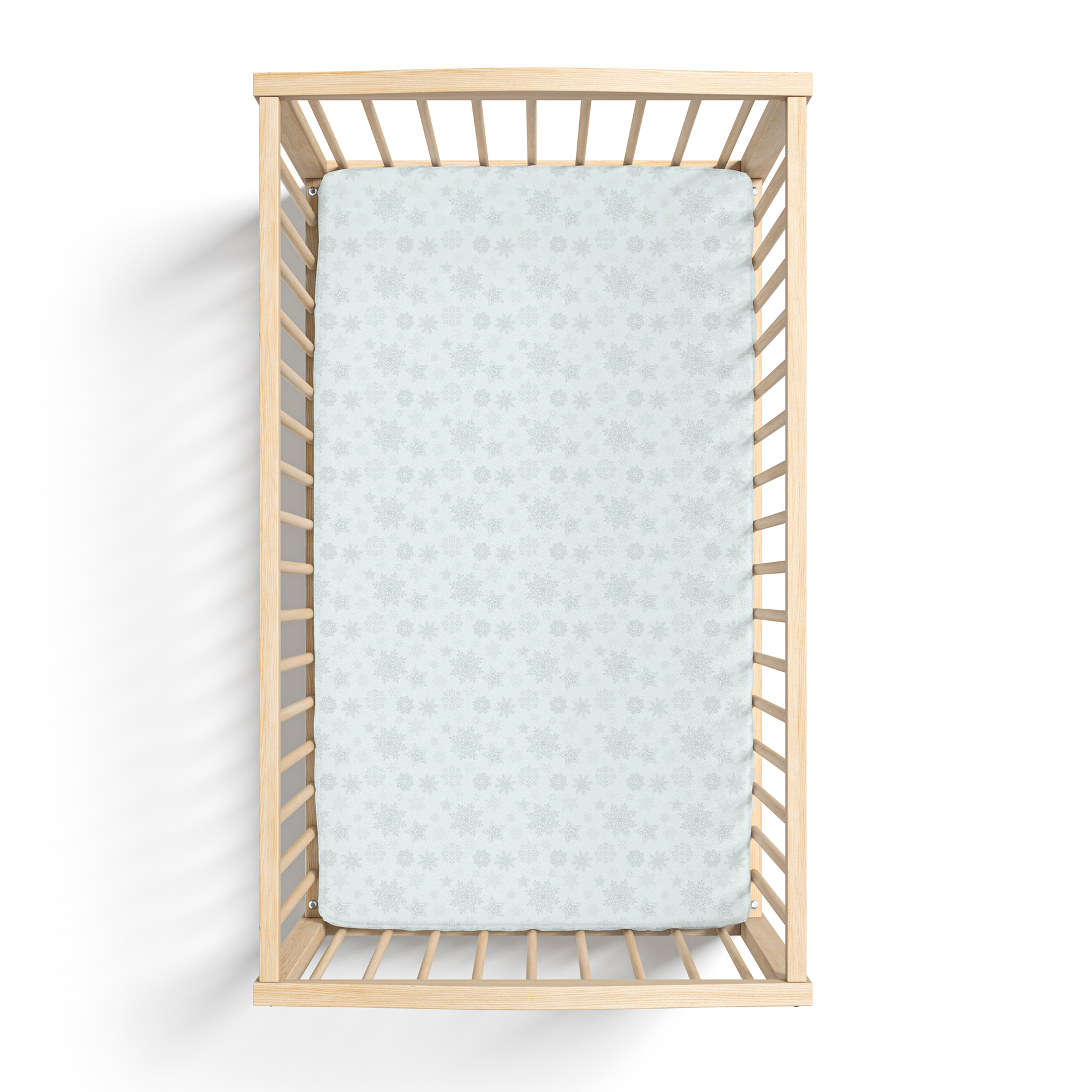 Falling Snowflakes Crib Sheet - Lindsay Ann Artistry
