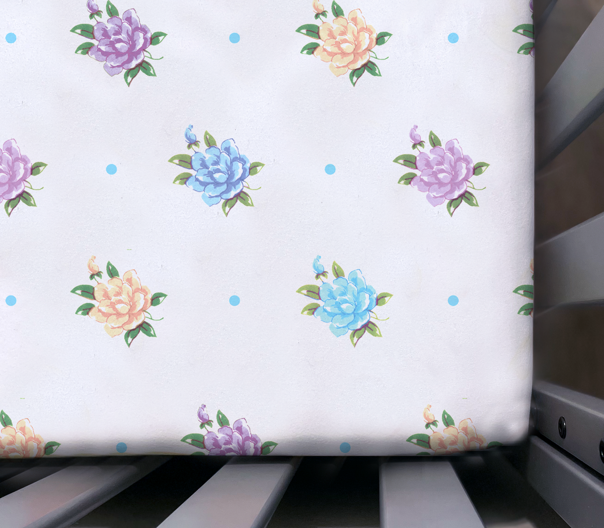 Florals & Dots Crib Sheet - Lindsay Ann Artistry