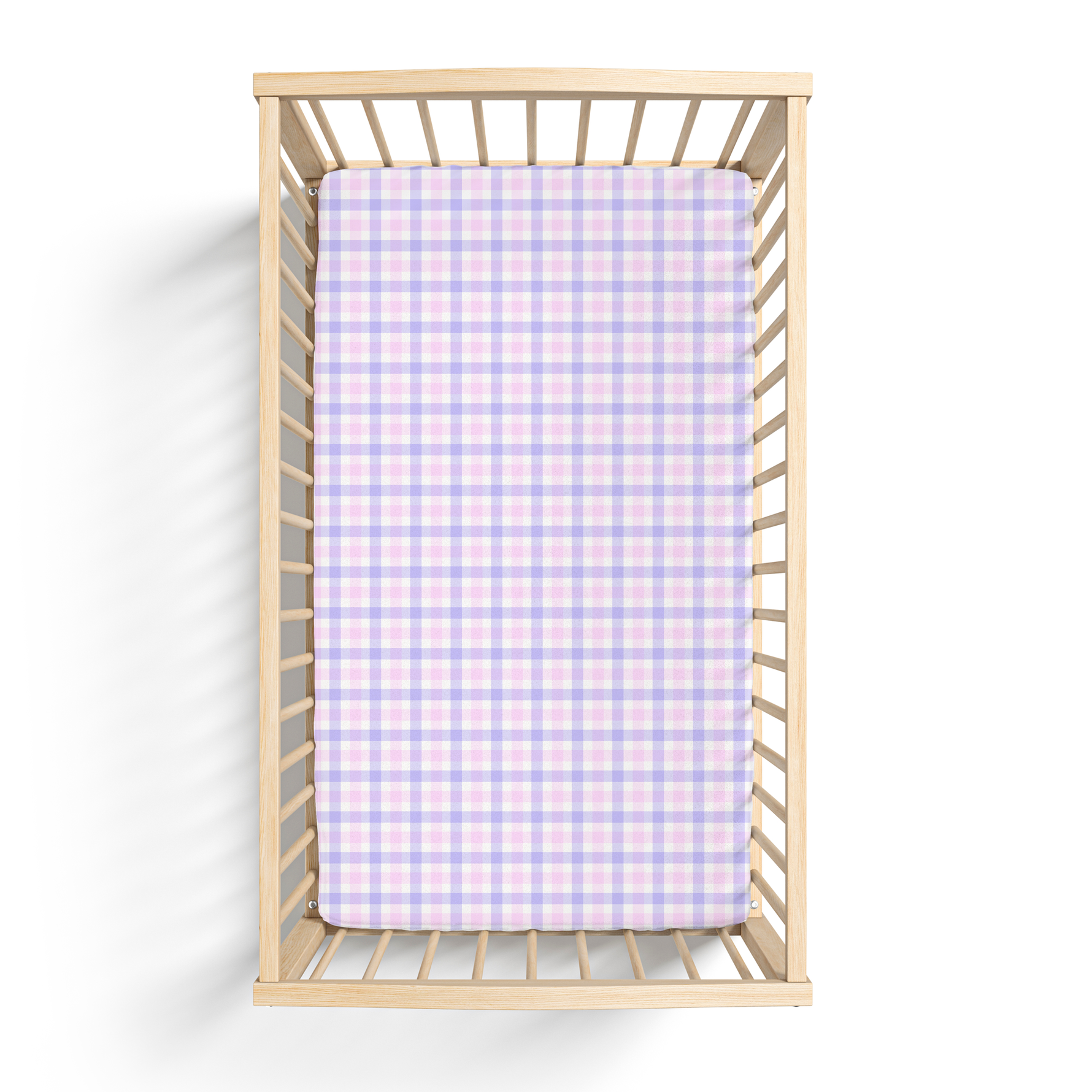 Girly Plaid Crib Sheet - Lindsay Ann Artistry