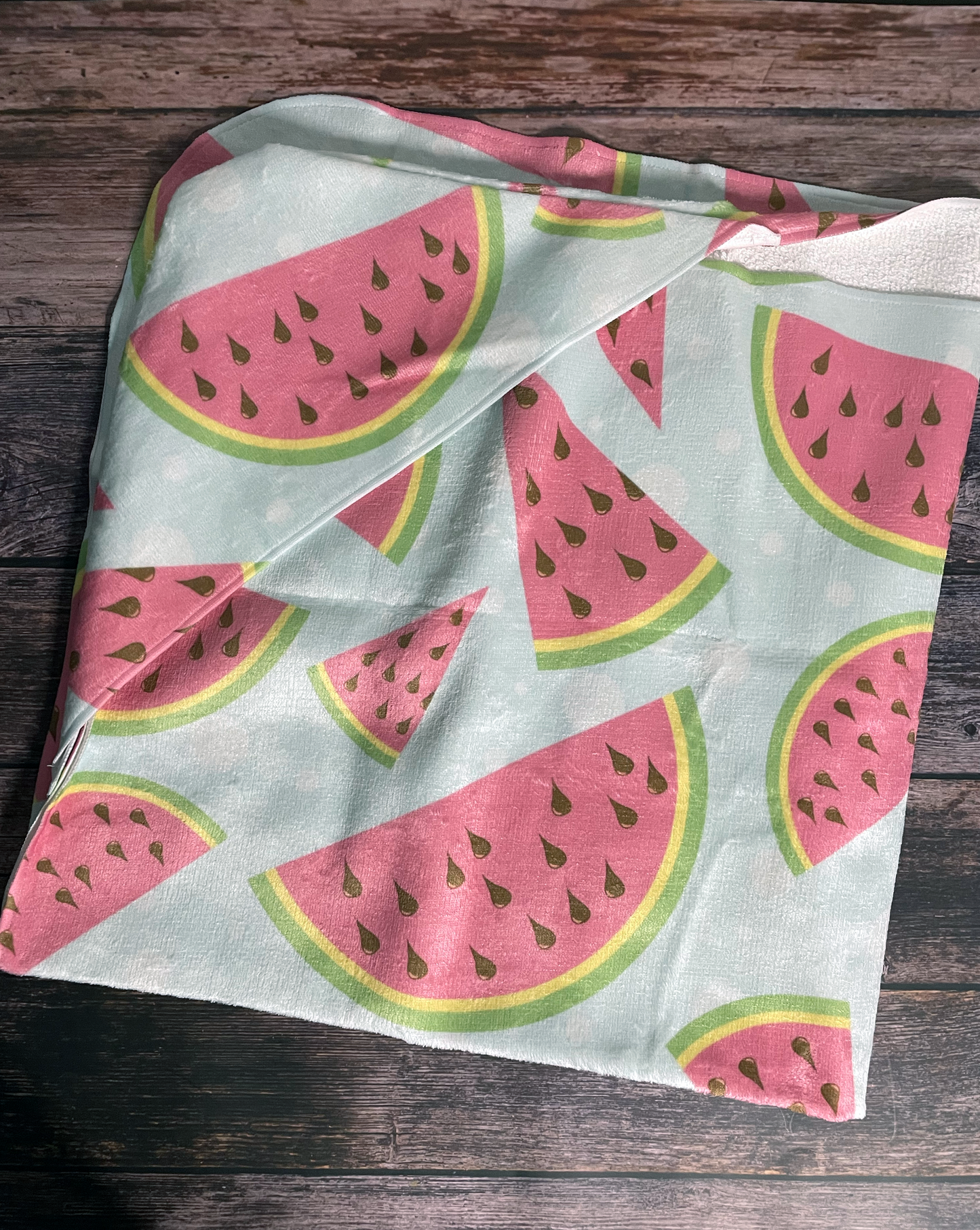 Watermelons & Dots Hooded Baby Towel