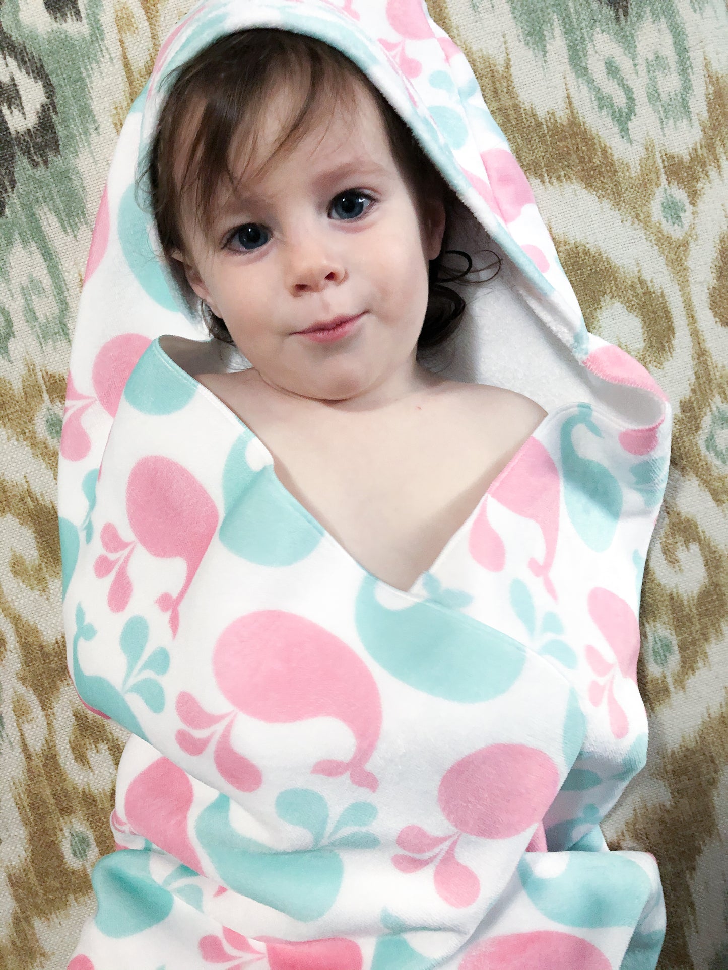 Whale of a Time Hooded Baby Bath Towel - Lindsay Ann Artistry