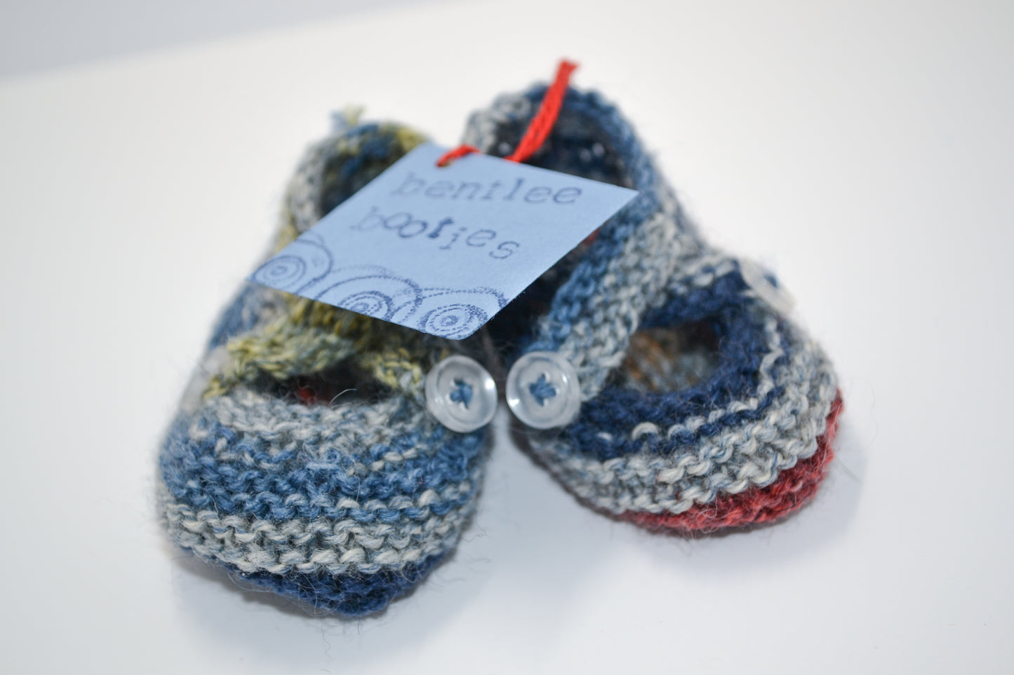 Bentlee Booties | Hand Knitted Unisex Newborn Shoes Baby Booties - Lindsay Ann Artistry
